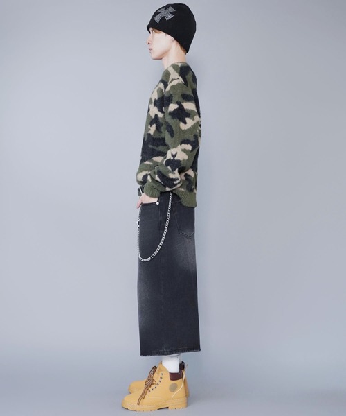 SPINNS（スピンズ）の「短丈シャギー柄ニット/アート・ヒョウ・カモフラ/ふわふわで軽い着心地（ニット/セーター・メンズ・カモフラージュ/レオパード/その他・ONESIZE）」の6枚目の写真