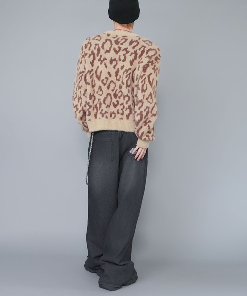 SPINNS（スピンズ）の「短丈シャギー柄ニット/アート・ヒョウ・カモフラ/ふわふわで軽い着心地（ニット/セーター・メンズ・カモフラージュ/レオパード/その他・ONESIZE）」の20枚目の写真