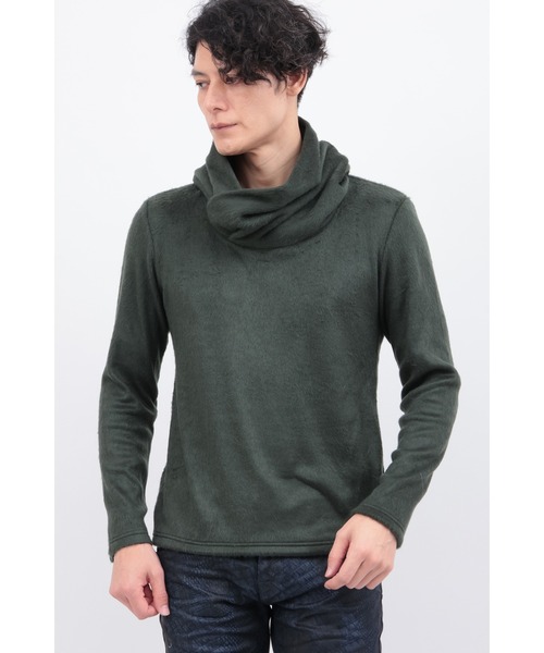 TORNADO MART(トルネードマート)の「スムースシャギードレープネックカットソー(Tシャツ/カットソー・メンズ・イエロー/ボルドー/グリーン/ライトグレー/オフホワイト/ブラック・M/L/LL)」の4枚目の写真