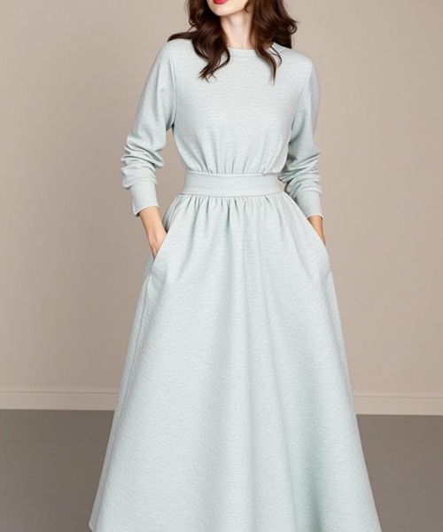 cammie(キャミー)の「フレンチスウェットロングワンピース(ワンピース・レディース・グレー/ブラック・M/L)」の15枚目の写真