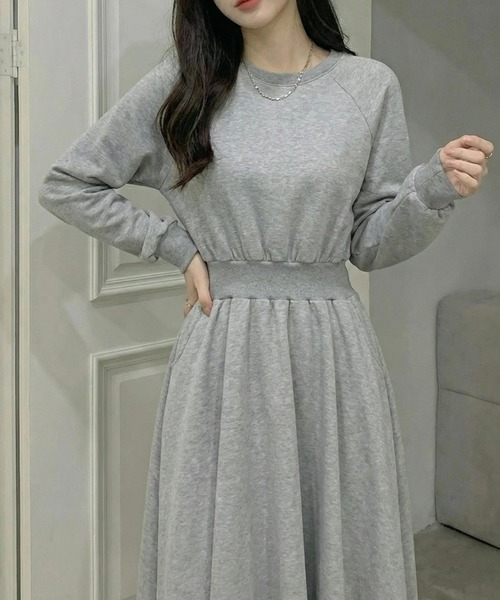 cammie(キャミー)の「フレンチスウェットロングワンピース(ワンピース・レディース・グレー/ブラック・M/L)」の14枚目の写真
