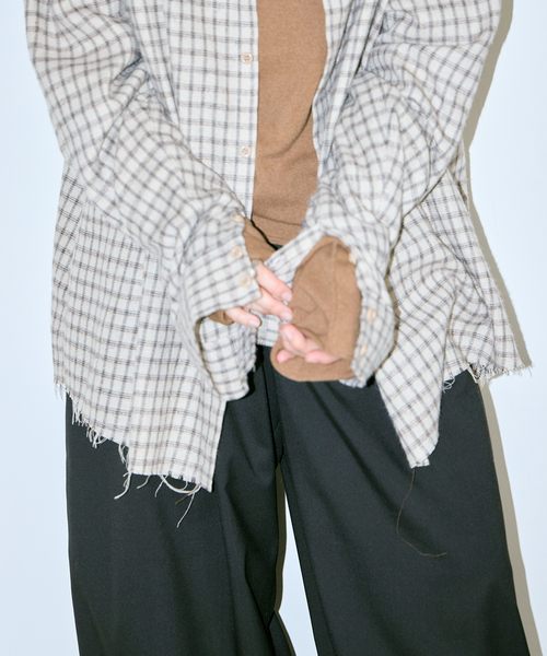 CITYSHOP（シティーショップ）の「CHECK シャツ（シャツ/ブラウス・レディース・ベージュ/ブラック・FREE）」の12枚目の写真