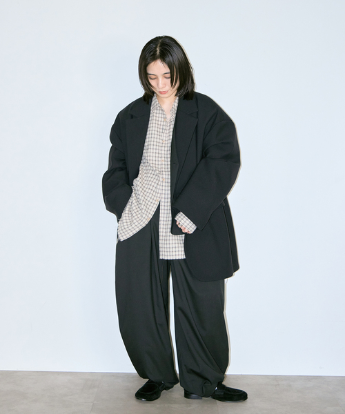 CITYSHOP（シティーショップ）の「CHECK シャツ（シャツ/ブラウス・レディース・ベージュ/ブラック・FREE）」の15枚目の写真