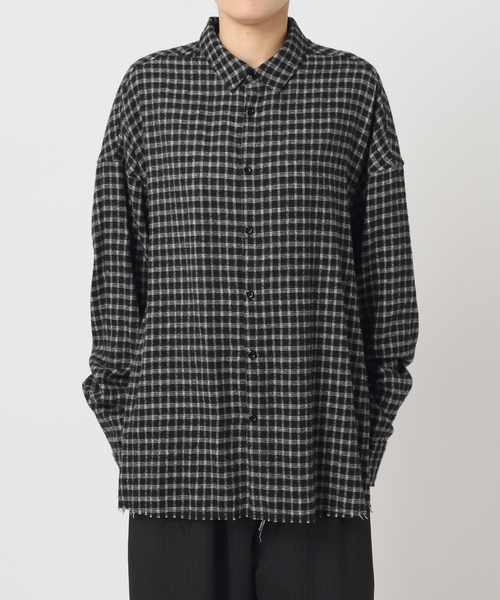 CITYSHOP（シティーショップ）の「CHECK シャツ（シャツ/ブラウス・レディース・ベージュ/ブラック・FREE）」の17枚目の写真