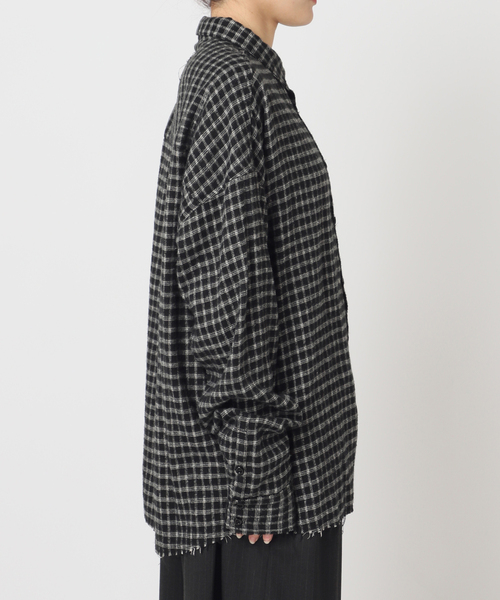 CITYSHOP（シティーショップ）の「CHECK シャツ（シャツ/ブラウス・レディース・ベージュ/ブラック・FREE）」の20枚目の写真