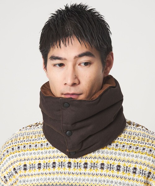 COBMASTER（コブマスター）の「【別注】＜COBMASTER＞GLR ブラウン ダウン ネックウォーマー（ネックウォーマー/スヌード・メンズ・ダークブラウン・FREE）」の7枚目の写真