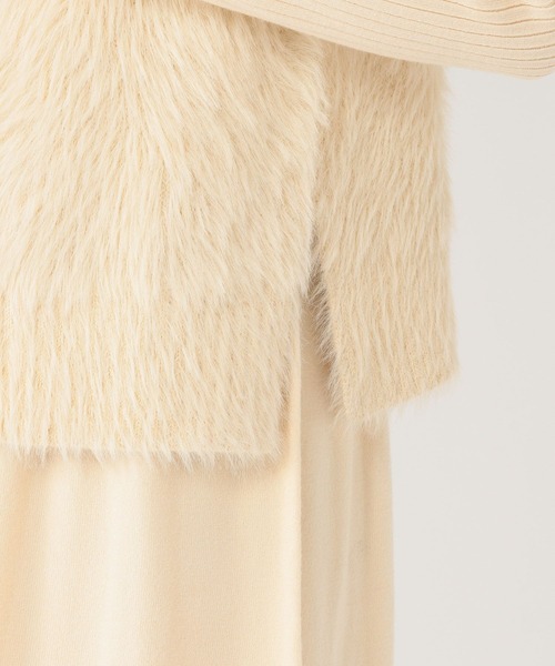 studio CLIP（スタディオクリップ）の「シャギーベスト×ニットワンピース（ワンピース・レディース・ブラウン/モカ/アイボリー・FREE）」の19枚目の写真