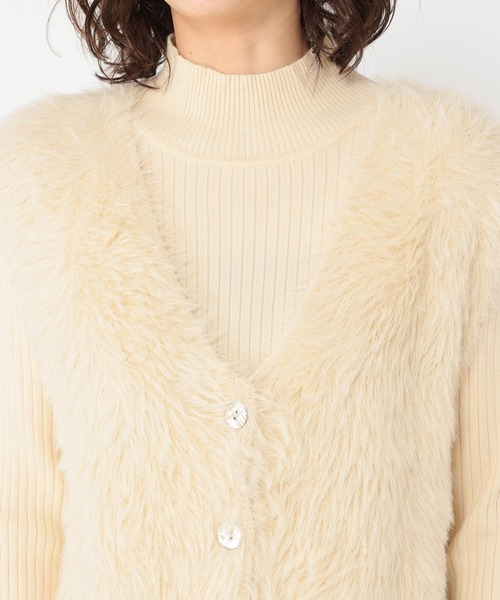 studio CLIP（スタディオクリップ）の「シャギーベスト×ニットワンピース（ワンピース・レディース・ブラウン/モカ/アイボリー・FREE）」の16枚目の写真