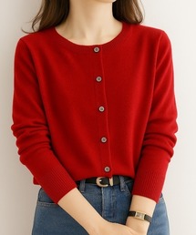 UP START（アップスタート）の「シンプルニットカーディガン（カーディガン/ボレロ）」