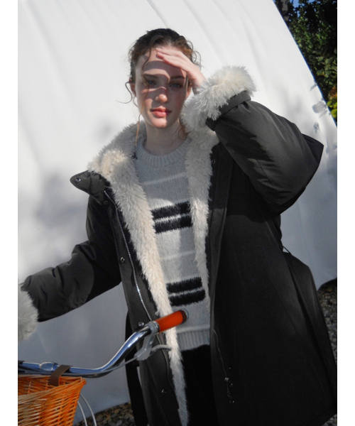 ETMON（エトモン）の「Brush Stripe Knit Pullover, Light Grey（ニット/セーター・レディース・その他・F）」の3枚目の写真