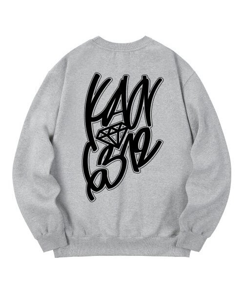 KAN6312(カン6312)の「KMG0088 グラフィティ裏起毛スウェット - グレー(スウェット・メンズ・その他・MEDIUM/LARGE/X-LARGE)」の1枚目の写真