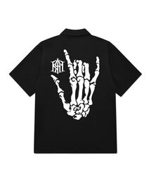 KYSB0095 ハンドスカル 半袖シャツ ブラック