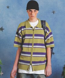 Caterpillar Zip-up Sweater(OLIVE)