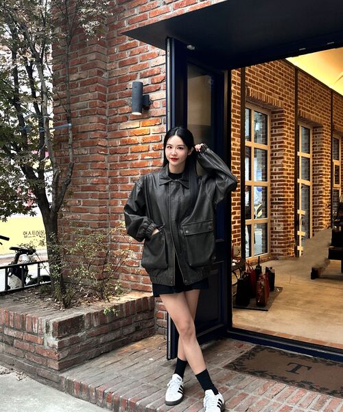 LADY VOLUME(レディーボリューム)の「9165 VINTAGE COATING LEATHER JACKET_BROWN(ライダースジャケット・レディース・その他・FREE)」の12枚目の写真