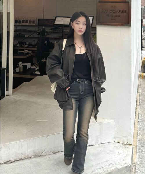 LADY VOLUME(レディーボリューム)の「9165 VINTAGE COATING LEATHER JACKET_BROWN(ライダースジャケット・レディース・その他・FREE)」の16枚目の写真