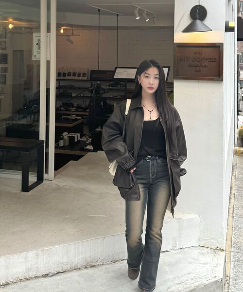 LADY VOLUME(レディーボリューム)の「9165 VINTAGE COATING LEATHER JACKET_BROWN(ライダースジャケット・レディース・その他・FREE)」の17枚目の写真