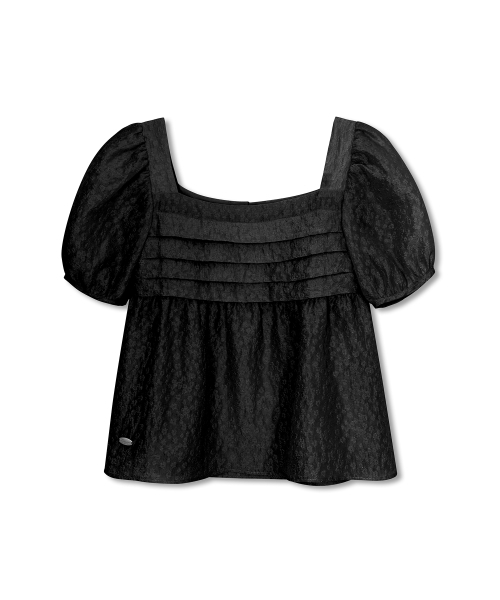 Snow Oganza Puff Blouse BLACK