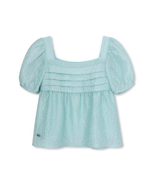 Snow Oganza Puff Blouse BLACK