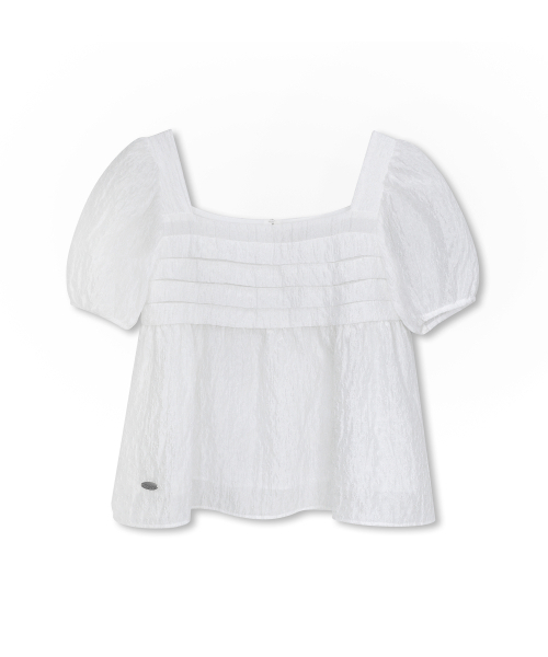 Snow Oganza Puff Blouse BLACK