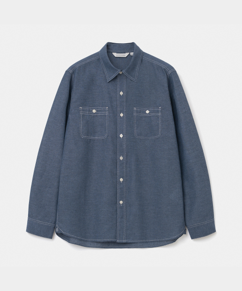 UNIFORM BRIDGE(ユニフォームブリッジ)の「chambray shirt navy(シャツ/ブラウス・メンズ・その他・MEDIUM/LARGE/X-LARGE/XX-LARGE)」の1枚目の写真