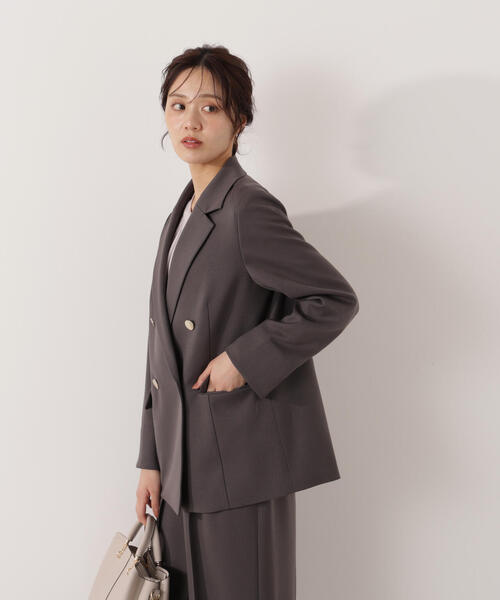 PROPORTION BODY DRESSING（プロポーションボディドレッシング）の「＜セットアップ対応＞ダブルジャケット / 1216150002（テーラードジャケット・レディース・オフホワイト/ベージュ/ダークグレー・MEDIUM/PSS/SMALL）」の12枚目の写真