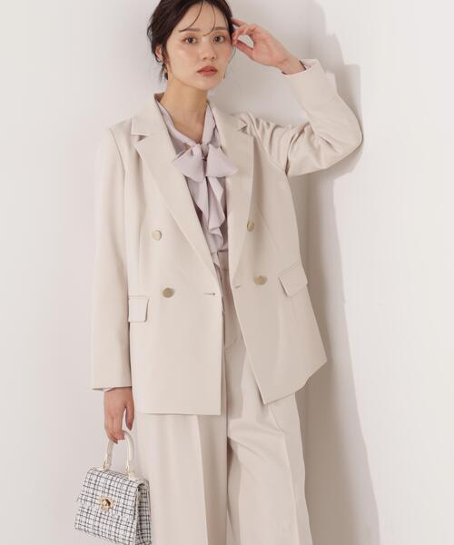 PROPORTION BODY DRESSING(プロポーションボディドレッシング)の「<セットアップ対応>ダブルジャケット / 1216150002(テーラードジャケット・レディース・オフホワイト/ベージュ/ダークグレー・MEDIUM/PSS/SMALL)」の21枚目の写真