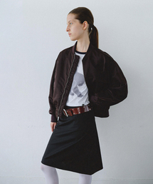 SHIRRING BOMBER JUMPER - WINE
