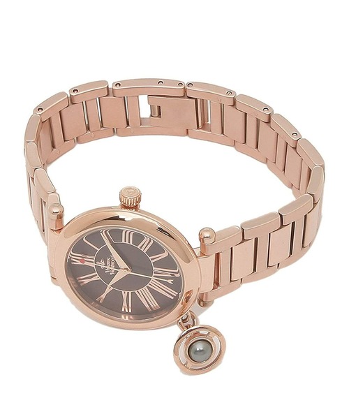 Vivienne Westwood（ヴィヴィアンウエストウッド）の「「Vivienne Westwood/ヴィヴィアン・ウエストウッド」マザーオーブレディースクォーツウォッチ、ブラウンMOPダイヤル&ローズゴールドステンレススチールブレスレット（アナログ腕時計・レディース・ピンクゴールド・32mm）」の2枚目の写真