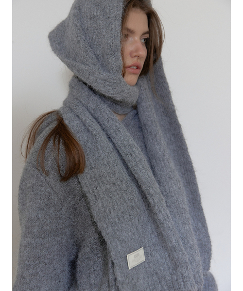 ASURA（アスラ）の「WOOL KNIT MUFFLER (GREY)（ニット/セーター・レディース・その他・OS）」の7枚目の写真