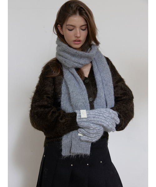 ASURA（アスラ）の「WOOL KNIT MUFFLER (GREY)（ニット/セーター・レディース・その他・OS）」の8枚目の写真