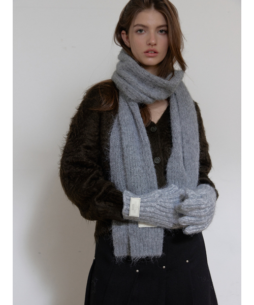 ASURA（アスラ）の「WOOL KNIT MUFFLER (GREY)（ニット/セーター・レディース・その他・OS）」の9枚目の写真
