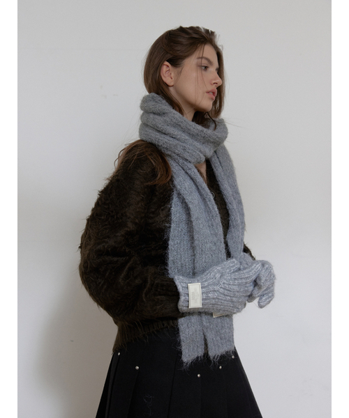 ASURA（アスラ）の「WOOL KNIT MUFFLER (GREY)（ニット/セーター・レディース・その他・OS）」の10枚目の写真