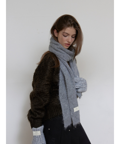ASURA（アスラ）の「WOOL KNIT MUFFLER (GREY)（ニット/セーター・レディース・その他・OS）」の11枚目の写真