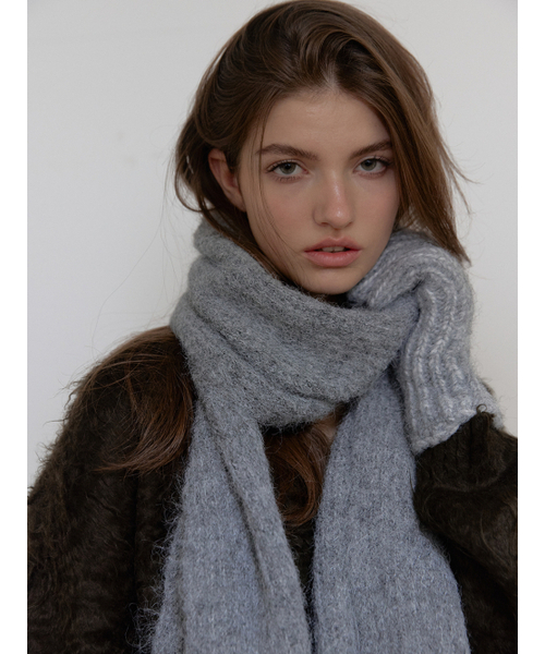 ASURA（アスラ）の「WOOL KNIT MUFFLER (GREY)（ニット/セーター・レディース・その他・OS）」の12枚目の写真