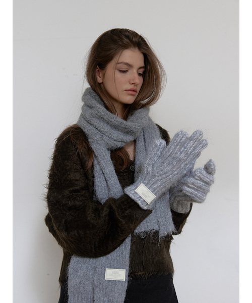 ASURA（アスラ）の「WOOL KNIT MUFFLER (GREY)（ニット/セーター・レディース・その他・OS）」の15枚目の写真