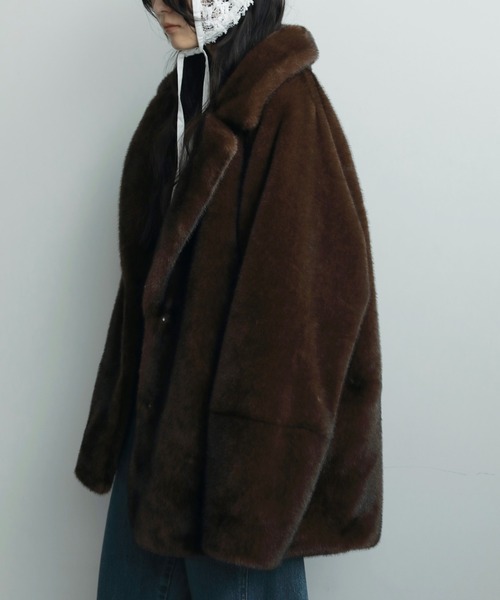 anuke/アンヌーク] ECO MINKFUR JACKET エコミンクファージャケット