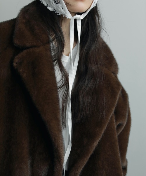 anuke/アンヌーク] ECO MINKFUR JACKET エコミンクファージャケット