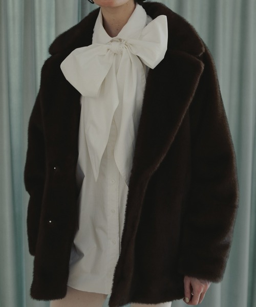 anuke/アンヌーク] ECO MINKFUR JACKET エコミンクファージャケット