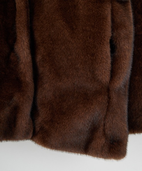 anuke（アンヌーク）の「[anuke/アンヌーク] ECO MINKFUR JACKET エコミンクファージャケット（その他アウター・レディース・ブラウン・36）」の14枚目の写真