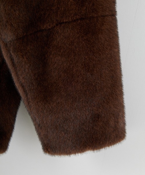 anuke（アンヌーク）の「[anuke/アンヌーク] ECO MINKFUR JACKET エコミンクファージャケット（その他アウター・レディース・ブラウン・36）」の13枚目の写真