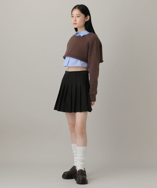 3.3 Field Trip （3.3フィールドトリップ）の「3.3 Field Trip／シャツレイヤードニット（ニット/セーター・レディース・ブラウン/グレー/ブラック・FREE）」の12枚目の写真