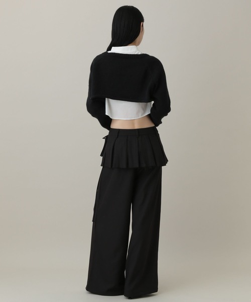 3.3 Field Trip （3.3フィールドトリップ）の「3.3 Field Trip／シャツレイヤードニット（ニット/セーター・レディース・ブラウン/グレー/ブラック・FREE）」の18枚目の写真