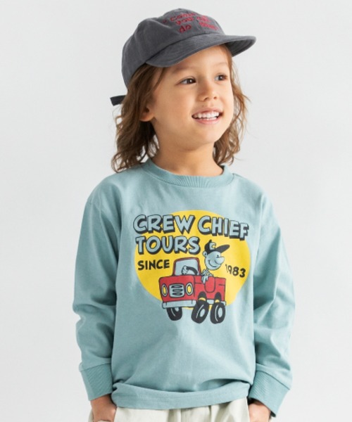 DRC branshes(ディーアールシーブランシェス)の「【DRC】アソートグラフィック長袖Tシャツ(Tシャツ/カットソー・キッズ・ブルー/ダークグリーン/チャコールグレー/その他1/ベージュ/その他3/その他2/オレンジ/アイボリー/オフホワイト/フューシャピンク/ブラック/ブルーグレー/オリーブ・140/130/100/120/110/160/150)」の8枚目の写真
