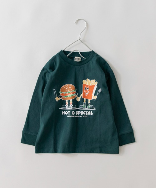 DRC branshes(ディーアールシーブランシェス)の「【DRC】アソートグラフィック長袖Tシャツ(Tシャツ/カットソー・キッズ・ブルー/ダークグリーン/チャコールグレー/その他1/ベージュ/その他3/その他2/オレンジ/アイボリー/オフホワイト/フューシャピンク/ブラック/ブルーグレー/オリーブ・140/130/100/120/110/160/150)」の7枚目の写真