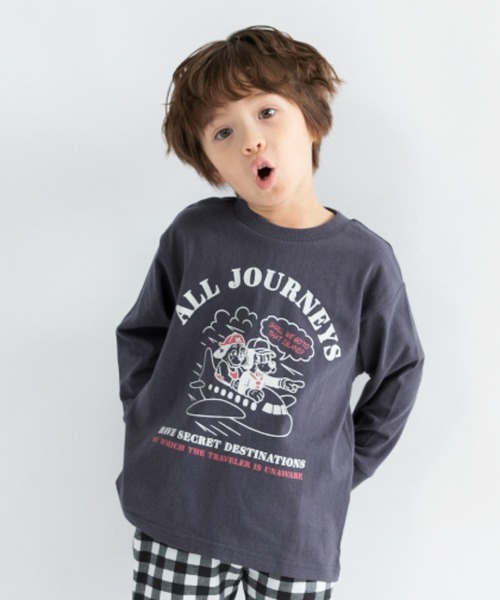 DRC branshes(ディーアールシーブランシェス)の「【DRC】アソートグラフィック長袖Tシャツ(Tシャツ/カットソー・キッズ・ブルー/ダークグリーン/チャコールグレー/その他1/ベージュ/その他3/その他2/オレンジ/アイボリー/オフホワイト/フューシャピンク/ブラック/ブルーグレー/オリーブ・140/130/100/120/110/160/150)」の21枚目の写真
