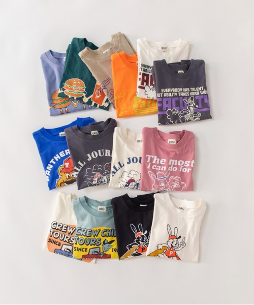 DRC branshes(ディーアールシーブランシェス)の「【DRC】アソートグラフィック長袖Tシャツ(Tシャツ/カットソー・キッズ・ブルー/ダークグリーン/チャコールグレー/その他1/ベージュ/その他3/その他2/オレンジ/アイボリー/オフホワイト/フューシャピンク/ブラック/ブルーグレー/オリーブ・140/130/100/120/110/160/150)」の20枚目の写真