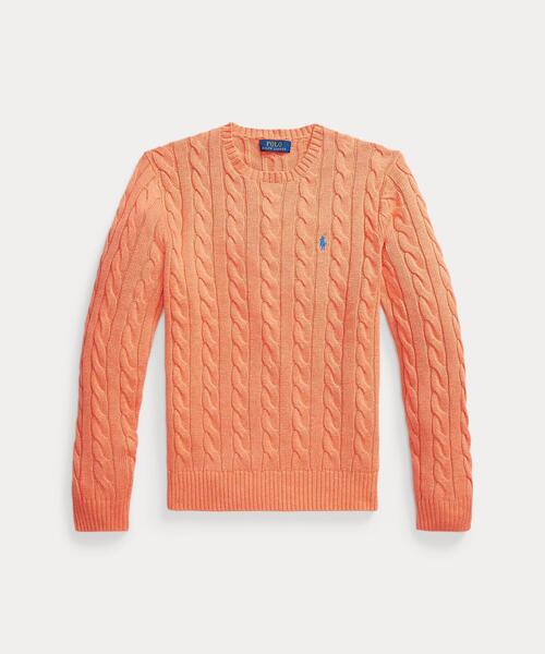 POLO RALPH LAUREN（ポロ ラルフ ローレン）の「ケーブルニット コットン セーター（ニット/セーター・メンズ・オレンジ・XS/S/L）」の5枚目の写真