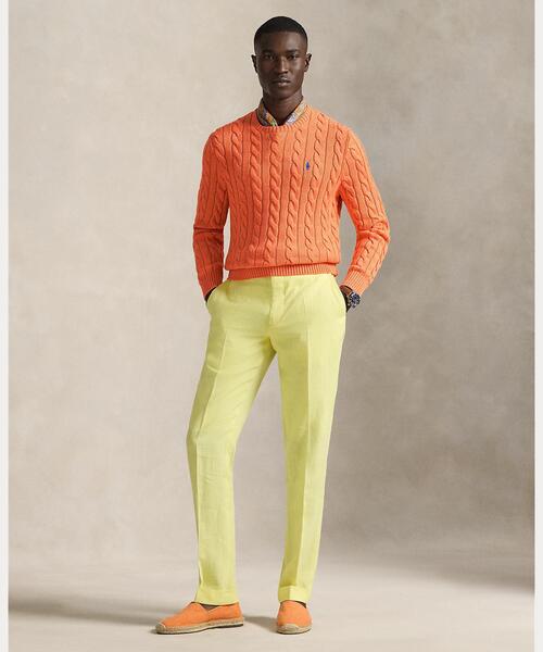 POLO RALPH LAUREN（ポロ ラルフ ローレン）の「ケーブルニット コットン セーター（ニット/セーター・メンズ・オレンジ・XS/S/L）」の6枚目の写真
