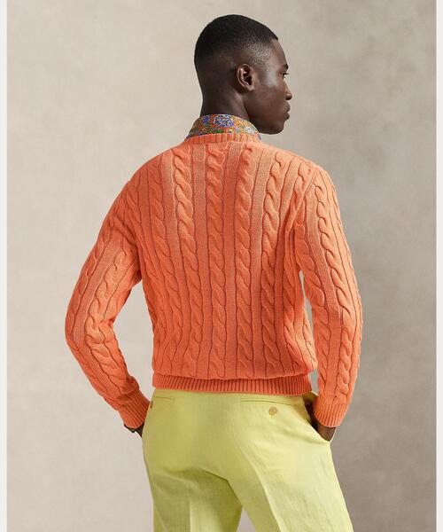 POLO RALPH LAUREN（ポロ ラルフ ローレン）の「ケーブルニット コットン セーター（ニット/セーター・メンズ・オレンジ・XS/S/L）」の7枚目の写真