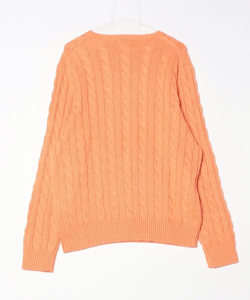 POLO RALPH LAUREN（ポロ ラルフ ローレン）の「ケーブルニット コットン セーター（ニット/セーター・メンズ・オレンジ・XS/S/L）」の4枚目の写真
